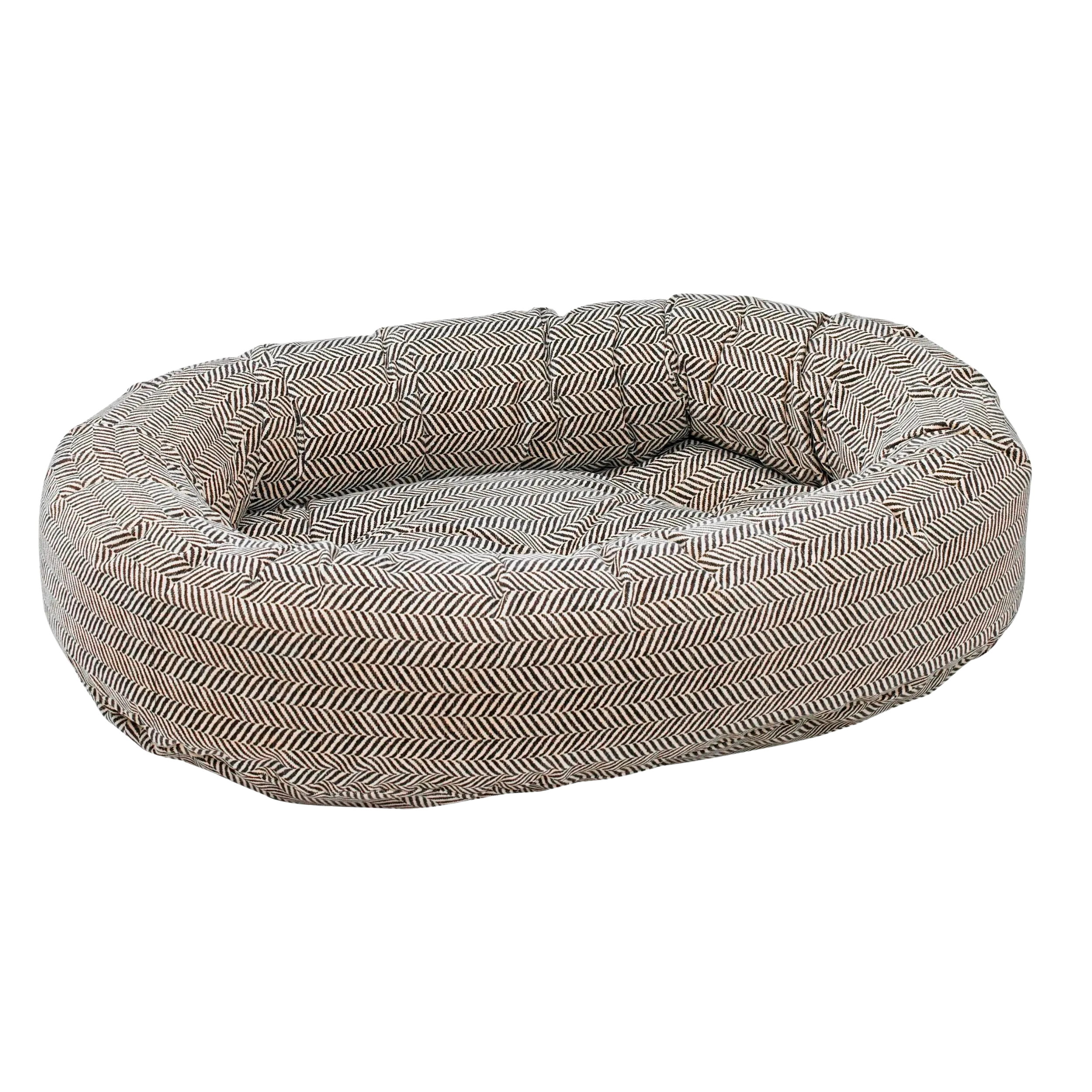 Donut Bed | Herringbone Microvelvet