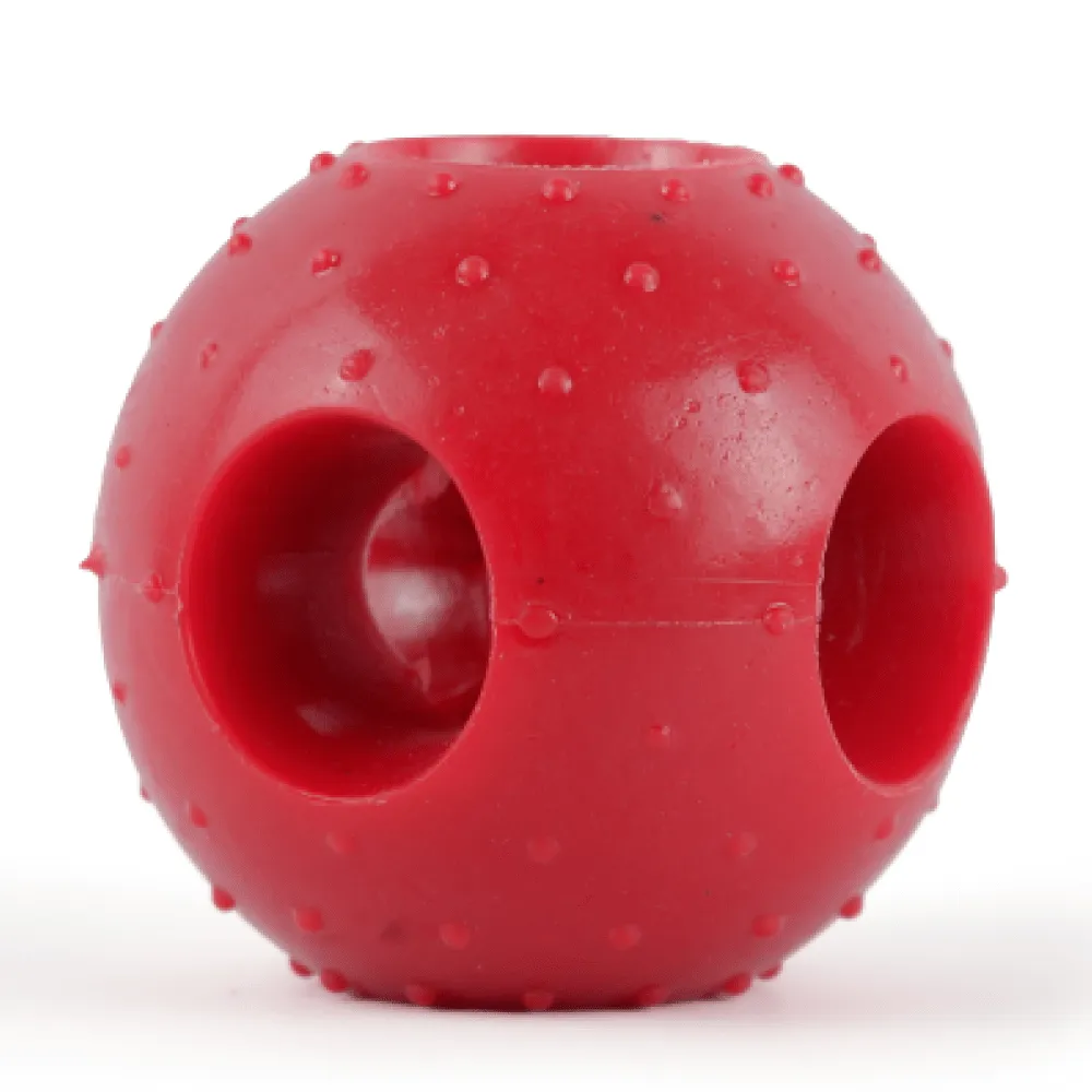 Drools Non-Toxic Rubber Hole Ball Toy & Henlo Chicken Jerky Treats | High-Protein, Guilt-Free Dog Combo