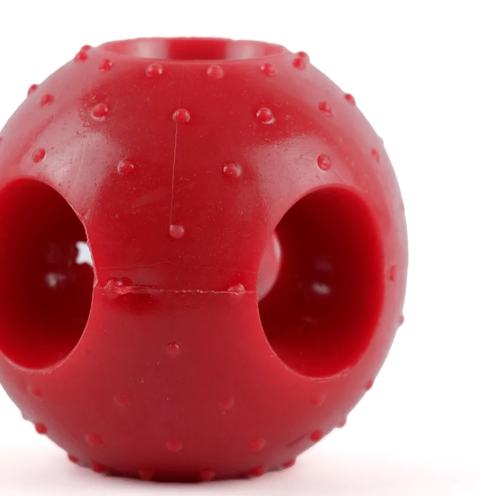Drools Non-Toxic Rubber Hole Ball Toy & Henlo Chicken Jerky Treats | High-Protein, Guilt-Free Dog Combo
