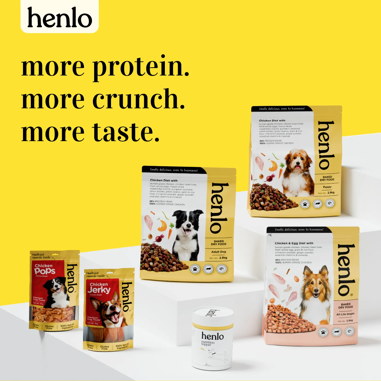 Drools Non-Toxic Rubber Hole Ball Toy & Henlo Chicken Jerky Treats | High-Protein, Guilt-Free Dog Combo
