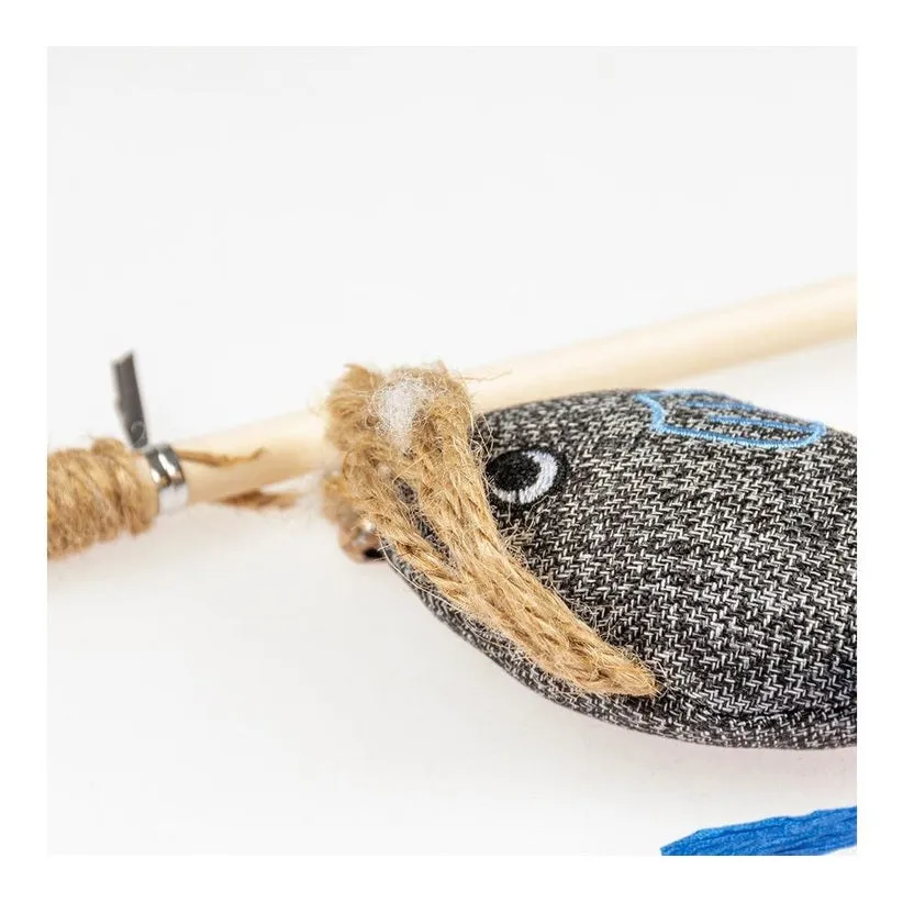 ECO Navy playing rod fish catnip 9x16,5x40cm Multicolour