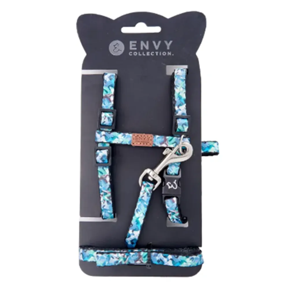 Envy Cat Harness Set Jungle Mosaic