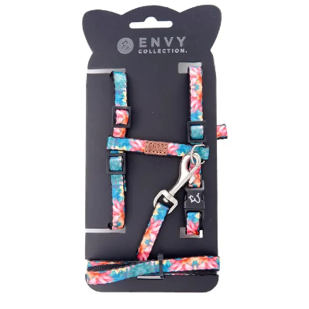 Envy Cat Harness Set Tropical Blush