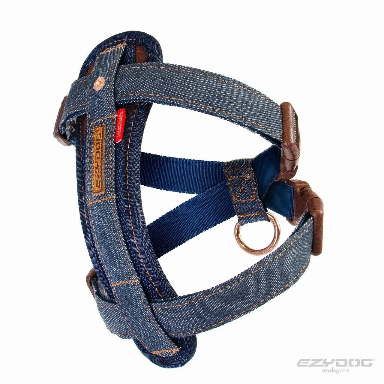 EzyDog Chestplate Dog Harness Denim Large ($)($)