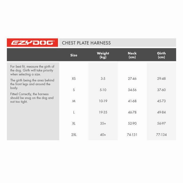 EzyDog Chestplate Dog Harness Denim Large ($)($)