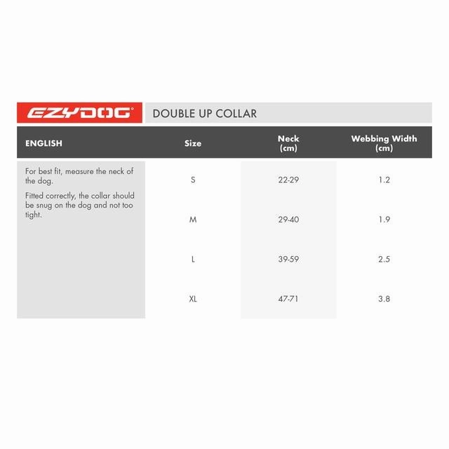 EzyDog Double Up Dog Collar Blue Large ($)($)