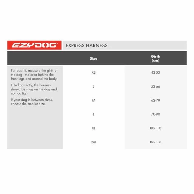EzyDog Express Red Dog Harness Extra Extra Small ($)($)