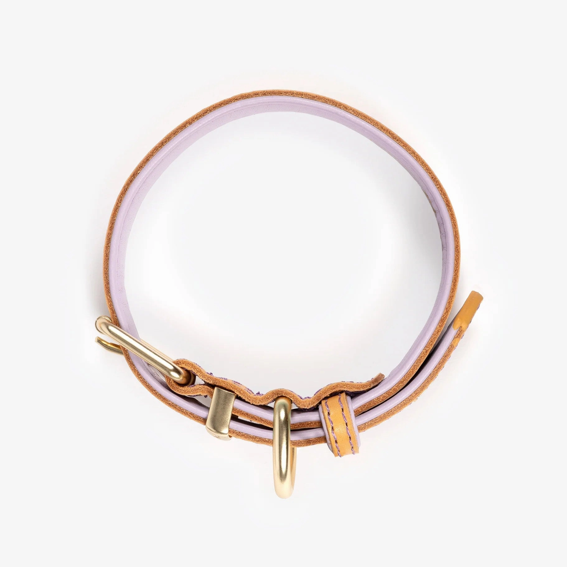 EzyDog Oxford Leather Dog Collar Blonde and Lilac Large ($)($)