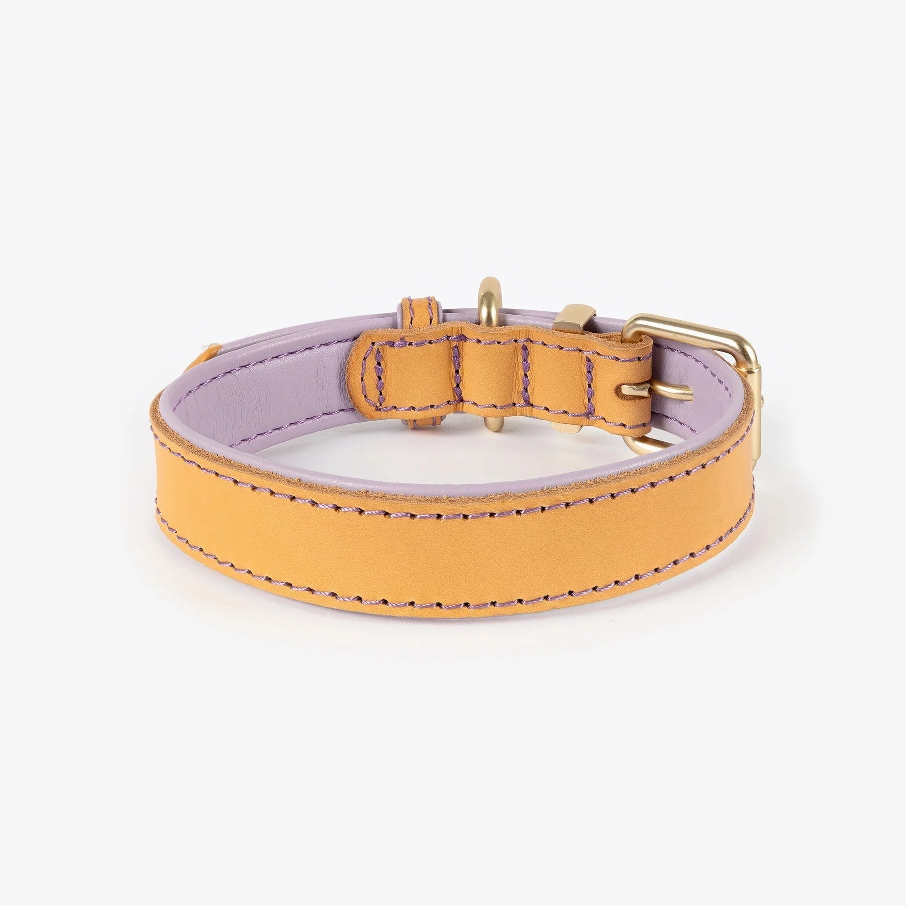 EzyDog Oxford Leather Dog Collar Blonde and Lilac Large ($)($)