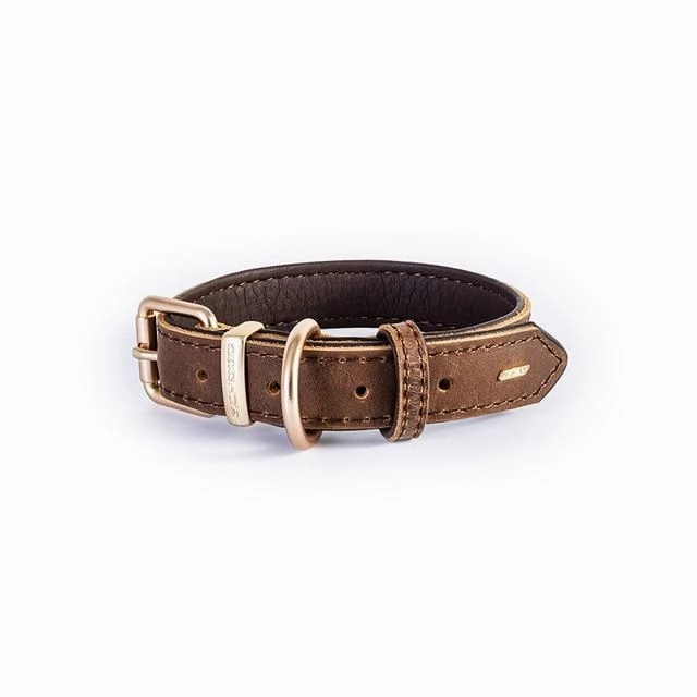 EzyDog Oxford Leather Dog Collar Brown Extra Small ($)($)