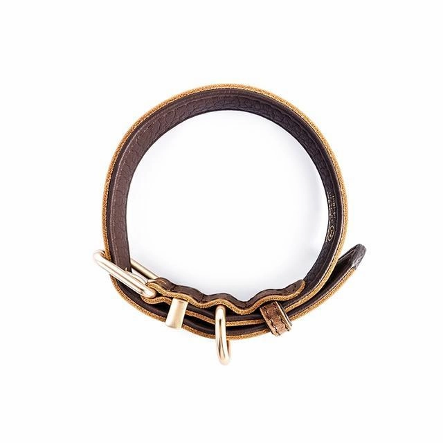 EzyDog Oxford Leather Dog Collar Brown Extra Small ($)($)