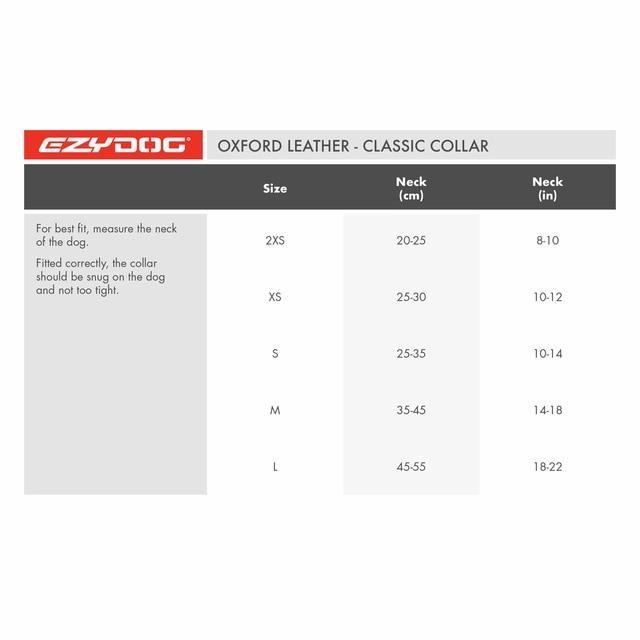 EzyDog Oxford Leather Dog Collar Brown Extra Small ($)($)