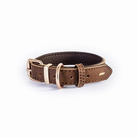 EzyDog Oxford Leather Dog Collar Brown Small ($)($)