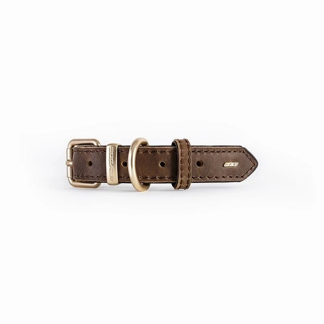 EzyDog Oxford Leather Dog Collar Brown Small ($)($)
