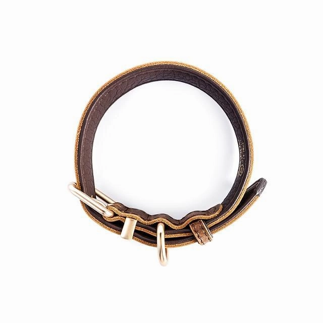 EzyDog Oxford Leather Dog Collar Brown Small ($)($)