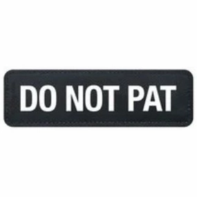 EzyDog Side Patch Label Do Not Pat for Saddle Bags, Convert and Express Harness Large ($)($)