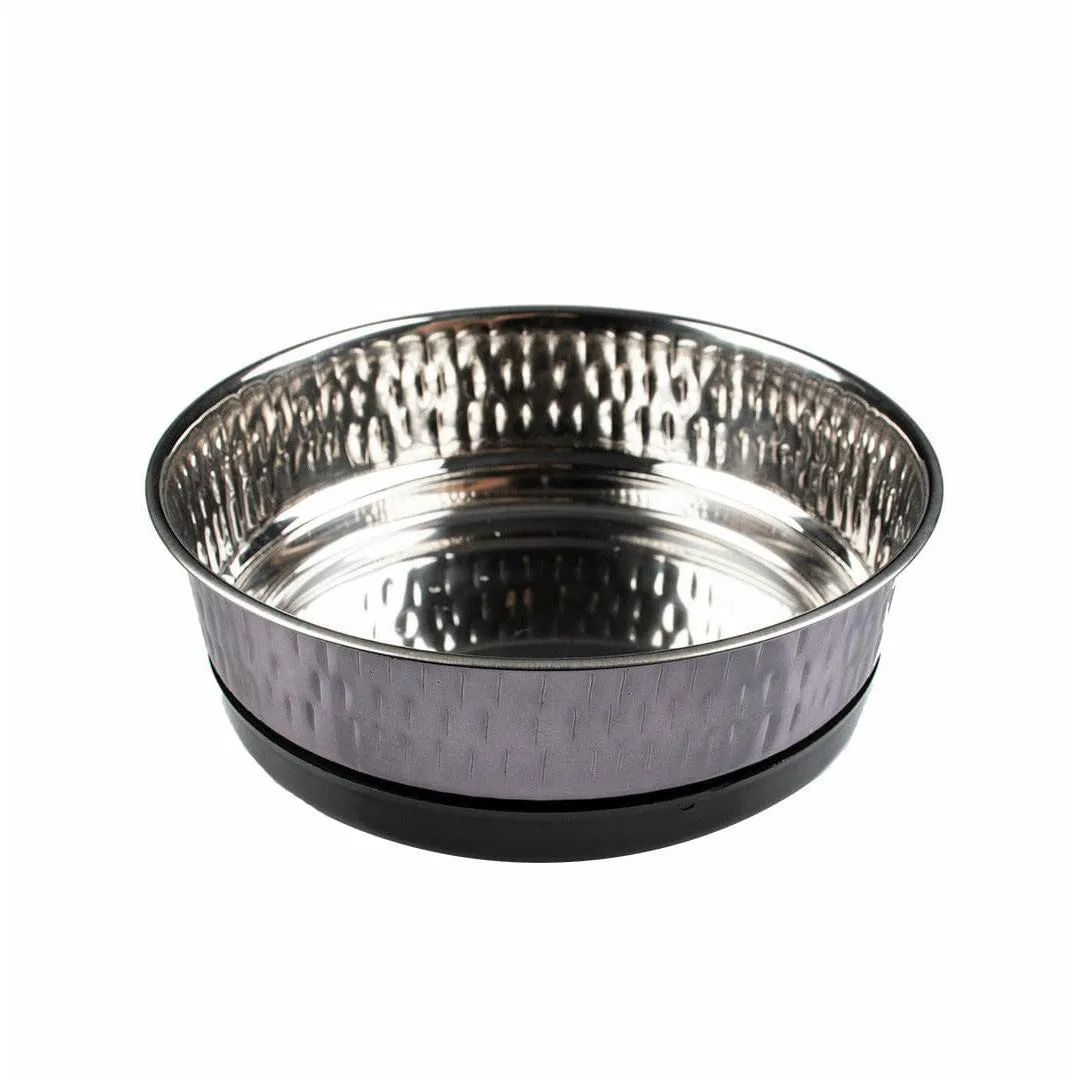 FEEDING BOWL GLOSSY FIX M - 16,5x16,5x5,7cm black