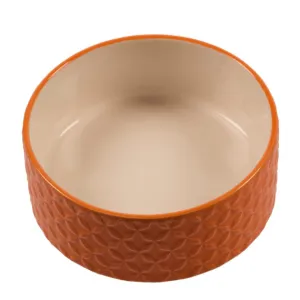 Feeding Bowl Stone Deco Naranja 16cm orange
