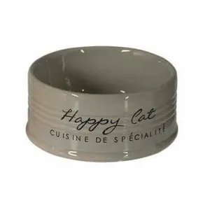 Feeding Bowl Stone Happy Cat 10,5 - 300ml grey