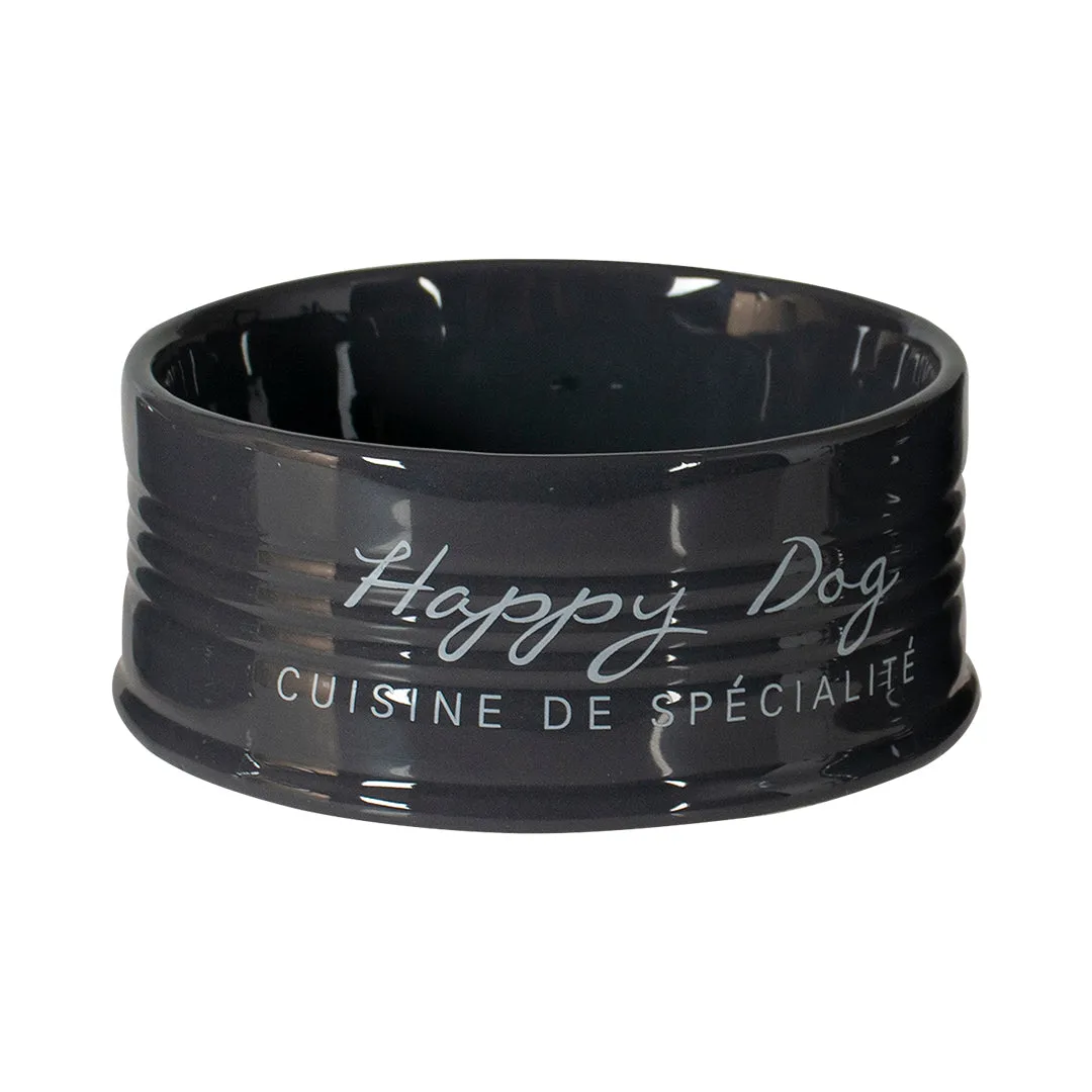 Feeding Bowl Stone Happy Dog 300ml - 10,5 anthracite