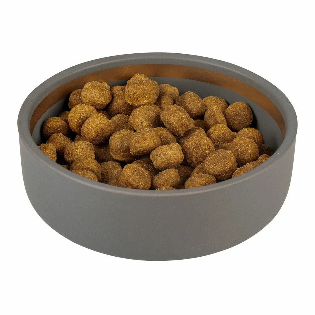 Feeding bowl Stone hush 350ml - 12,7x12,7x4,5cm grey