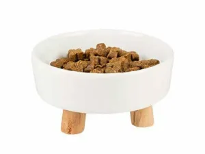 Feeding bowl Stone UP timber 200ml - 11,5x11,5x6cm white