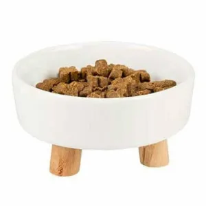 Feeding bowl Stone UP timber 700ml - 15x4x15,4x9,4cm white