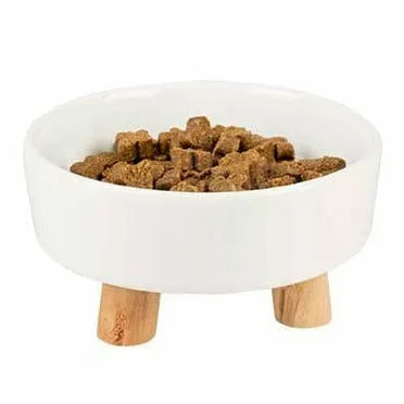 Feeding bowl Stone UP timber 700ml - 15x4x15,4x9,4cm white