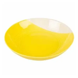 Feeding plate Stone grace 500ml - 18,5x18,5x4,5cm yellow/white