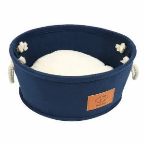 FELT BARREL L - 44x44x19cm blue