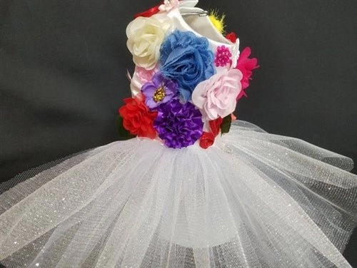 Floral Wedding Harness Dress