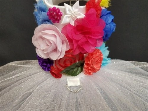 Floral Wedding Harness Dress