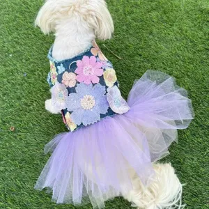 Flower Girl Denim Dress