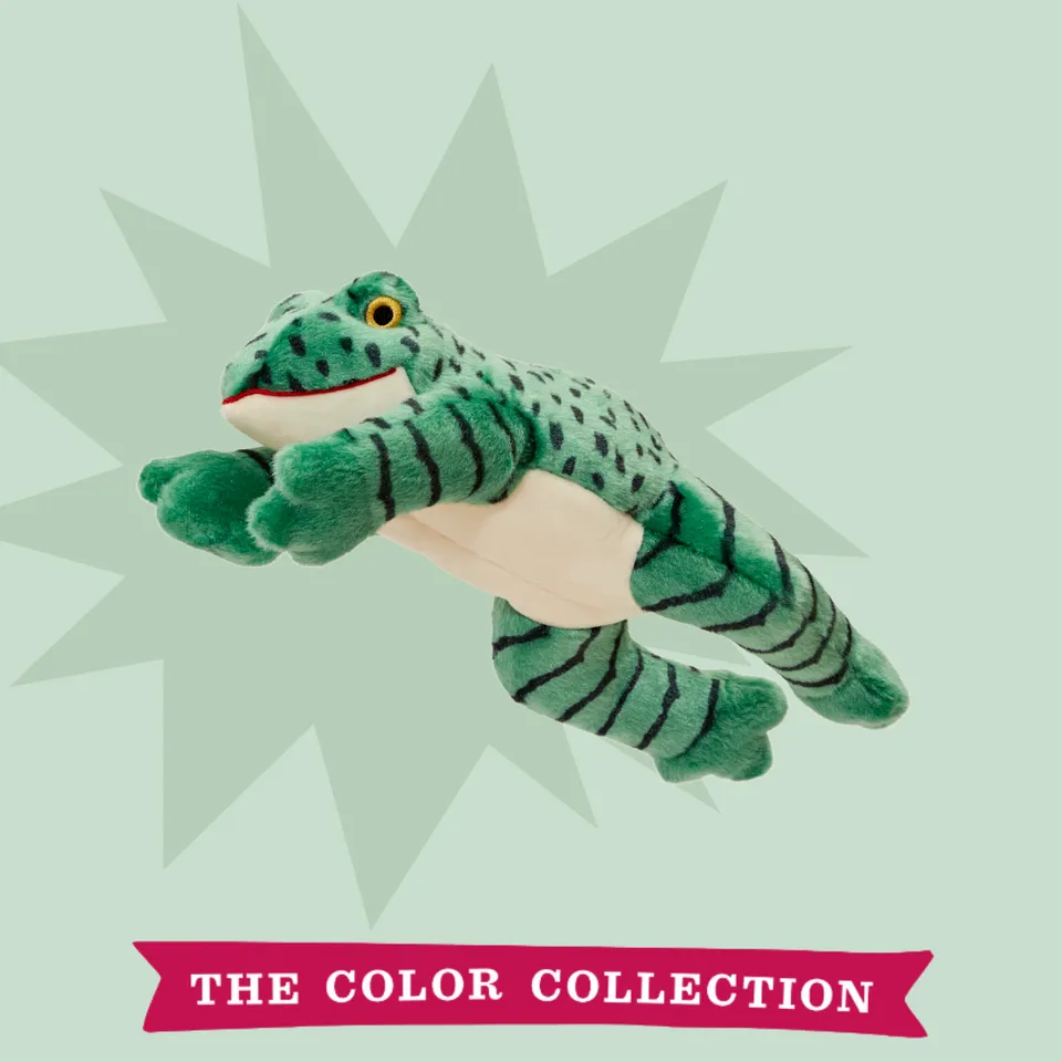Fluff & Tuff Oliver Frog Plush Dog Toy