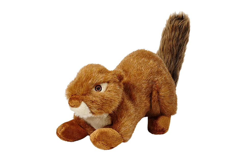 Fluff & Tuff Red Squirrel Plush Dog Toy