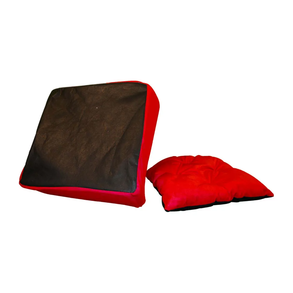 Fluffy's Pawsome Soft Velvet Premium Fabric Bed for Dogs and Cats (Red)