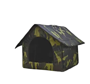 Fluffy's Petslover Luxurious Foldable Tent For Dogs and Cats (Army Print)