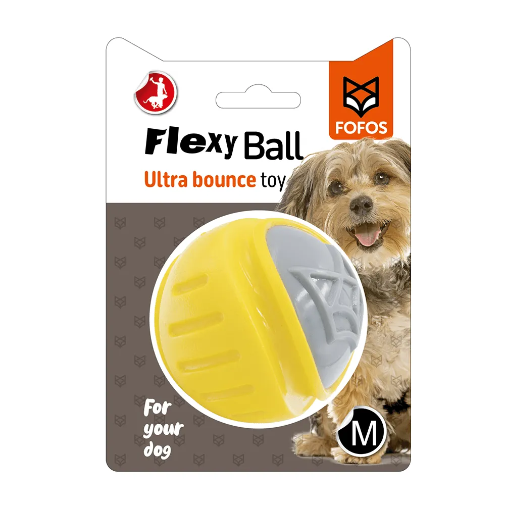 FOFOS Flexy Ball Ultra Bounce Dog Toy