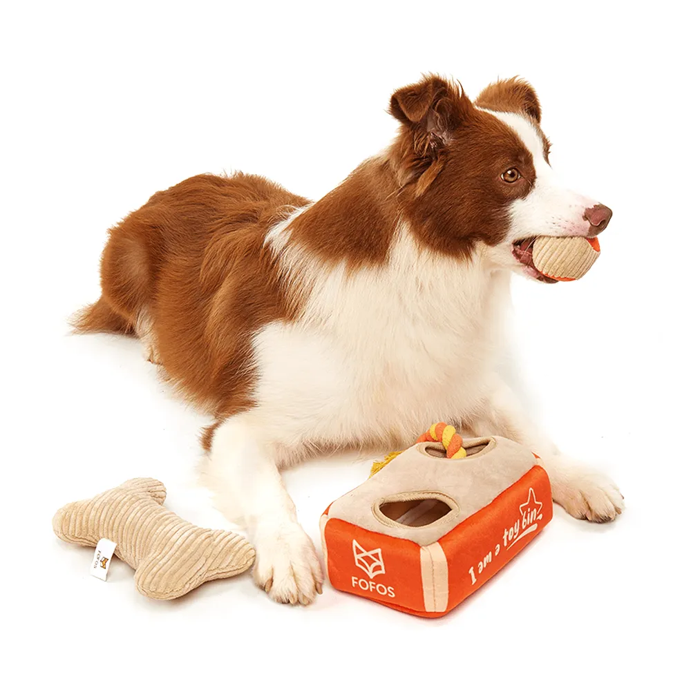 FOFOS Hide & Seek Plush Rope Dog Toy