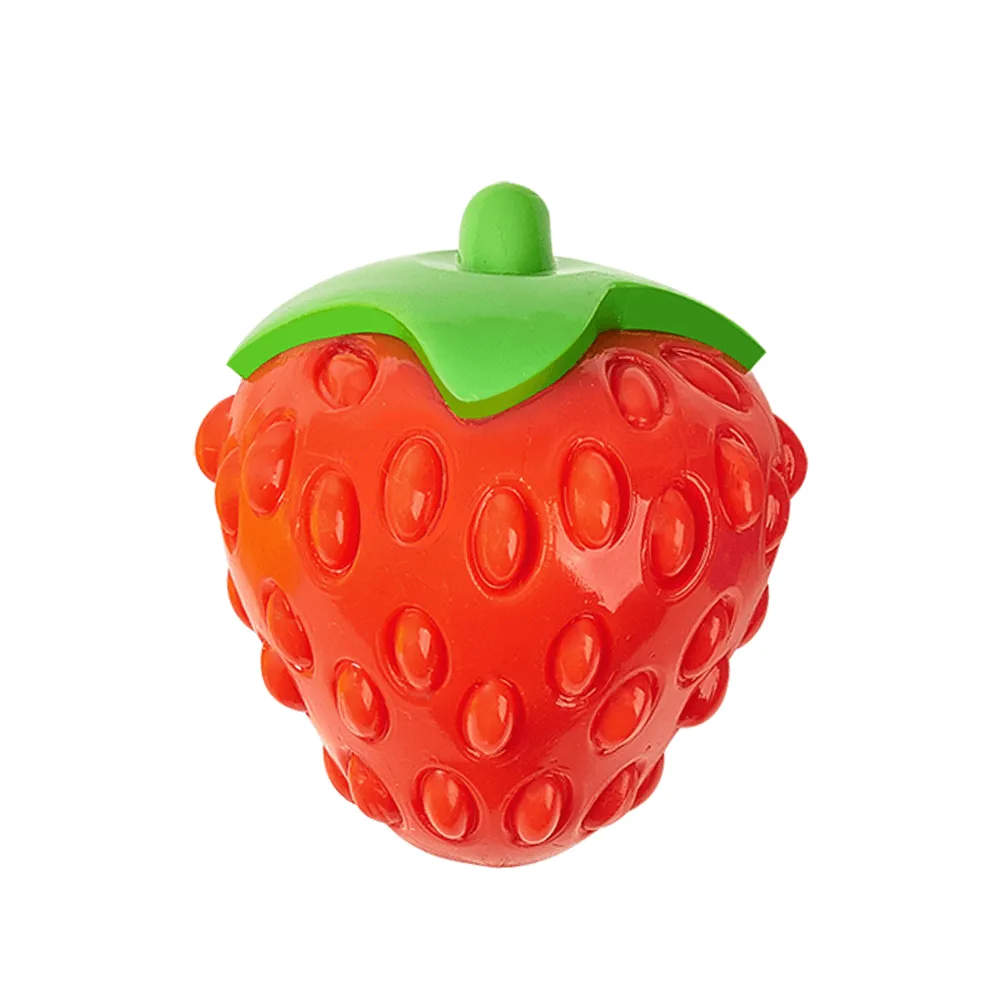 FOFOS Tough Fruit Silence Strawberry Dog Toy