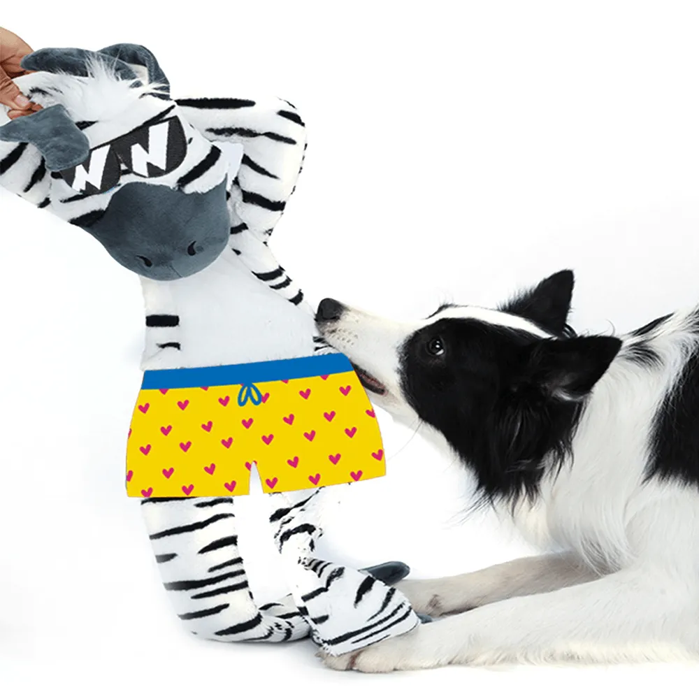 FOFOS Zebra Jumbo Skinnez Dog Toy