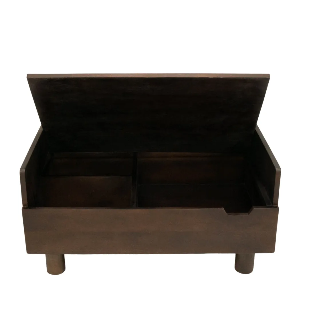 FurryLiving Hibachi Honey Bed with Storage for Dogs (Honey/Brown Cushion)