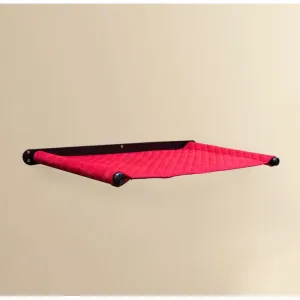 FurryLiving Kiki Wall Mounted Perch for Cats (Black/Red)