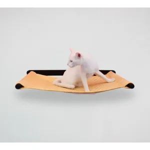 FurryLiving Kiki Wall Mounted Perch for Cats (Black/Yellow)