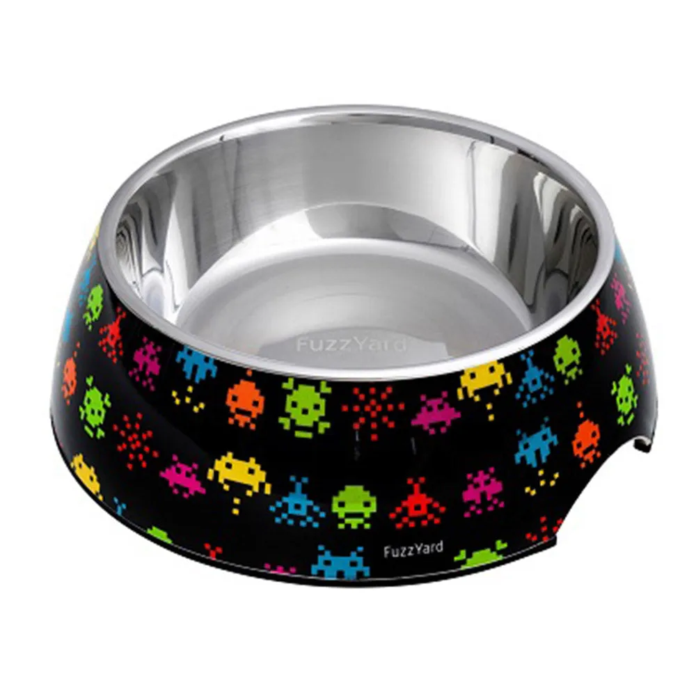 Fuzzyard Dog Bowl Melamine Space Raiders M