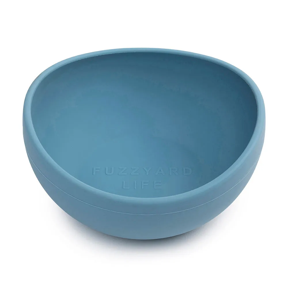 FuzzYard Dog Bowl Silicone French Blue S