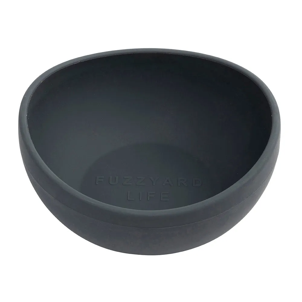 FuzzYard Dog Bowl Silicone Slate Grey M