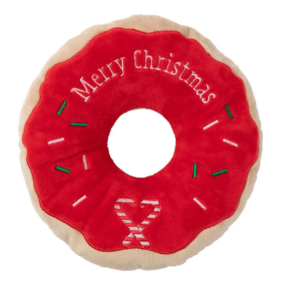 Fuzzyard Happy Howlidays Plush Dog Toy - Doh Doh Donut