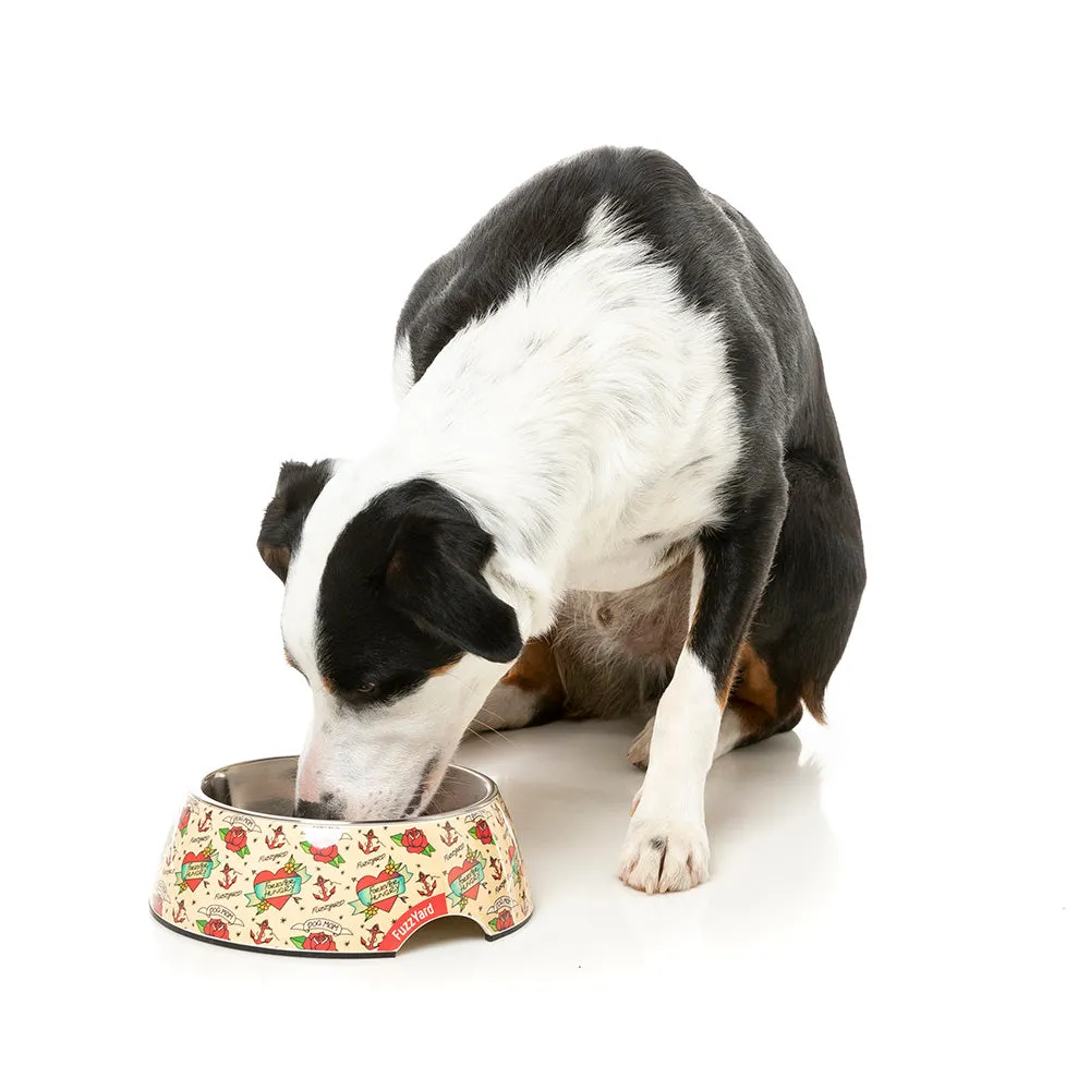 Fuzzyard Pet Bowl Melamine Ink'd Up L