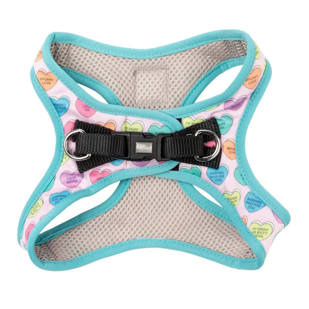 FuzzYard Step-In Dog Harness (Candy Hearts)